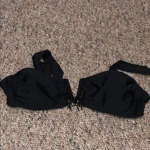 BOGO Black beaded bikini top